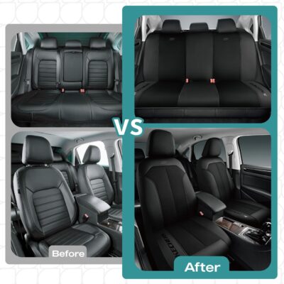 Skechers Car Seat Covers,GOGA Mat Oxford Cloth Seat Covers,Waterproof Car Seat Covers Front Seats,Automotive Universal Fit Seat Cover for Most Cars, Suvs, Trucks,Black - Image 6