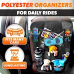 2 Pcs Backseat Car Organizer - Universal 23.4x16" Back Seat Car Organizer with 9 Large Pockets & Clear Tablet Holder, Made of Reliable Polyester with Long and Strong Straps - Easy to Attach & Clean - Image 3
