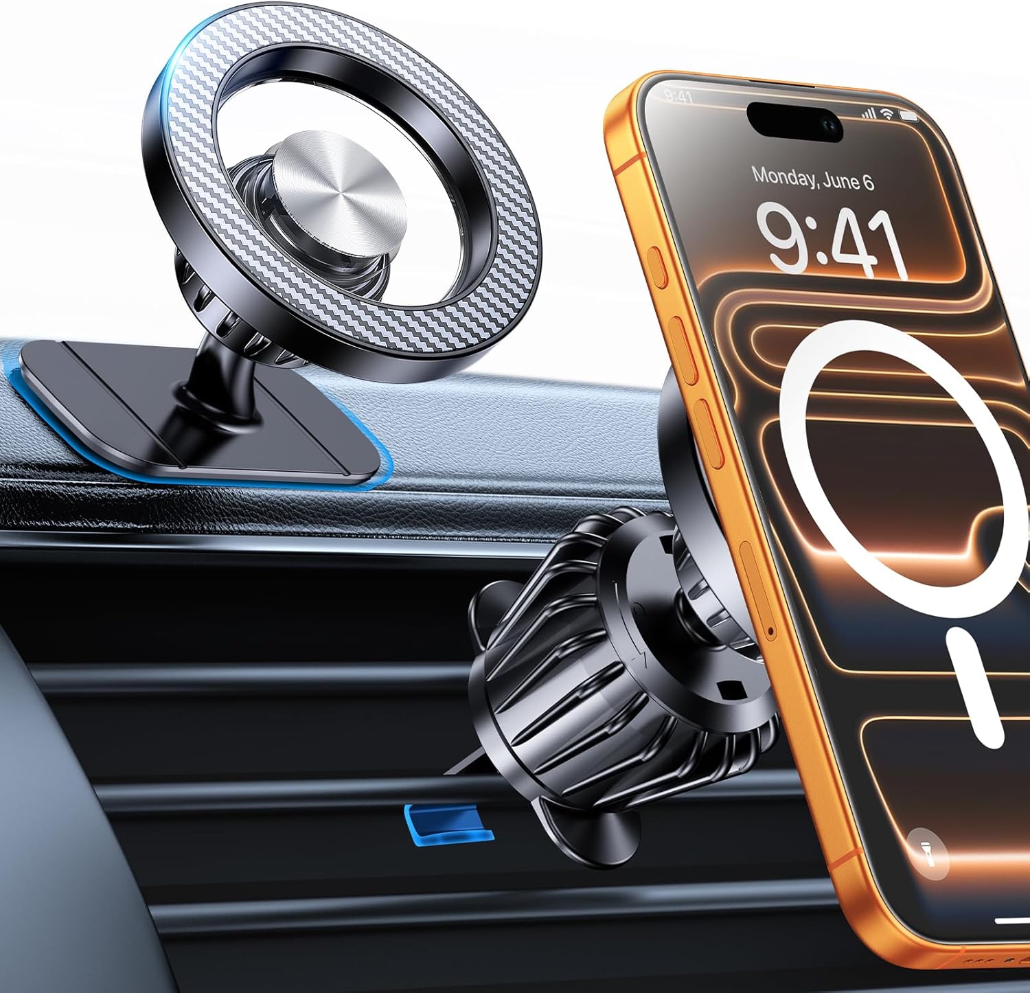 81H4lDIowDL._AC_SL1500_.jpg Kaistyle for Magsafe Car Mount【20 Strong Magnets】Magnetic Phone Holder for Car Phone Holder Mount Dash Mounted Holders Cell Phone Holders for Your Car Accessories for Women Men for iPhone 17 16 15 14 - Image 1