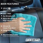 FIXSMITH Microfiber Cleaning Cloth - Pack of 50, Microfiber Towels for Cars 16 x 12 in, Highly Absorbent Cleaning Rags, Lint-Free, Streak-Free Cleaning Cloths for Car Kitchen Home Office - Image 6