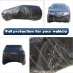 3 pcs Plastic Car Cover,Universal Disposable Car Covers,Waterproof Clear Car Cover for SUV, Sedan with Elastic Band for Outdoor Snow/Rain Weather Protection(15.7ft x 24.6ft) - Image 2