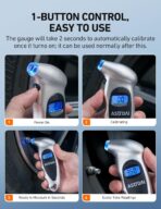 AstroAI Digital Tire Pressure Gauge 0-150PSI Calibrated to ANSI B40.7 +/-1PSI, Accurate in 0.1 Increments, 4 Units for Car Truck Bicycle with Backlight LCD, Silver - Image 4