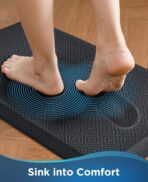 Ophanie Kitchen Mats for Floor, 3/4 inch Thick, 20x32 Anti Fatigue Cushioned Mat, Kitchen Rugs, Waterproof, Comfort Ergonomic Standing Mat for Office, Home, Sink, Black Non-Slip Ridged Bottom - Image 2