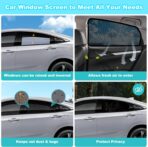 XCBYT Civic Window Shades for 2016-2021, 4PCS Side Window Sun Shades with Breathable Mesh, Magnetic Car Window Covers for Baby & Privacy, UV Protection & Heat Insulation - Image 5
