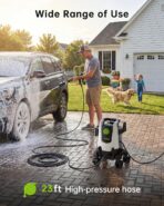 Pressure Washer, Power Washer with Foam Cannon,4 Quick Connect Nozzles, 23FT Hose High Pressure Washer for Cars, Fences, Patios, and Driveway - Image 6