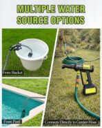 Portable Pressure Washer Cordless 2 Batteries - 1200PSI Brushless Battery Powered Power Washer with 6-in-1 Nozzle, Foam Cannon, 3 Power Level, Hand Held Pressure Washer for Cars Patio Driveway - Image 7