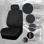 CAR PASS Neoprene EVA Waterproof car seat Covers Front Seats Only, Universal fit for SUV Vehicles Automotive with 5mm Composite EVA Inside,Airbag Compatible (Two Seats, Black and Black) - Image 7