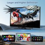 Largest 11.3" Portable Apple Carplay Screen, Wireless Car Play & Android Auto Touch Screen, Car Stereo with App View/4K Dash Cam/Backup Camera/Mirror Link/Voice Control/Music Play/GPS/Bluetooth/FM - Image 3