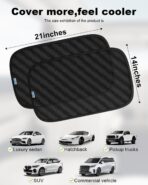 PEMOTech Car Window Shades for Baby【8 Suction Cups & Static Cling】 2 Pack-21"x14" Side Window Cover for Child,Certified Sunshades for Kids to Block 99.9% UVR, Sun Shade Universal Fit Most of Cars - Image 9