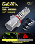 Cougar Motor Fog Bulbs 9007, 9007 Bulb with Dual Cooling Fan, 10X Brightness Real 1:1 Size, Long Lasting White Auxiliary Fog Light for off-road ATV UTV, Pack of 2 - Image 6