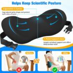 Lumbar Support Pillow for Office Chair - Memory Foam Lumbar Pillow with Detachable Strap & Breathable Cover, Ergonomic Back Support for Office Chair, Car Seat Cushion, Bed Rest (Black) - Image 5