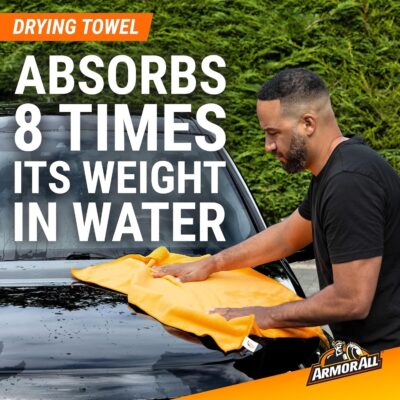 Armor All Car Wash and Car Interior Cleaner Kit, Includes Towel, Tire Foam, Glass Spray, Protectant Spray and Cleaning Spray, Multicolor, 5 Count (Pack of 1) - Image 7