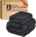 Microfiber Towels For Cars 2-Pack Car Drying Towel 1300 Gsm Ultra-Large Soft Microfiber 35" x 27.5" & 19.7" x 11.8" Towels Are Great For Car And Home Cleanups No Streaks, Scratches Or Water Spots