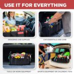 TRUNKCRATEPRO Car Organizers and Storage Premium Adjustable Multi Compartments Car Storage Organizer | Portable and Foldable SUV Trunk Organizer for Car (Standard Size, 20.86"L x 13.4"W x 10"H )-Black - Image 6