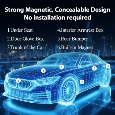 GPS Tracker for Vehicles, No Subscription or SIM Required, Hidden Vehicle Locator, Magnetic Waterproof, Accurate Tracking, 365-Day Battery Life, iOS Only (Black) - Image 3