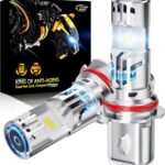 Cougar Motor Fog Bulbs 9007, 9007 Bulb with Dual Cooling Fan, 10X Brightness Real 1:1 Size, Long Lasting White Auxiliary Fog Light for off-road ATV UTV, Pack of 2