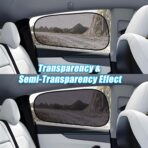 ZATOOTO Tesla Model Y Window Shades for Rear Window Sun Shade Semi Transparent Static Cling | Custom Fit 2020-2024 | 95% UV & Heat Block | Privacy Protection | No Adhesive, Tool-Free Install - Image 2