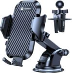 VICSEED 2026 Ultimate Sturdy Car Phone Holder [Upgraded 95+LBS Strongest Suction] Universal Long Arm Cellphone Mount for Car Dashboard Windshield Vent Truck Boat for iPhone 17 16 Pro Max & Android