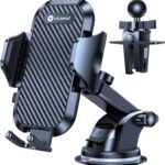 VICSEED 2026 Ultimate Sturdy Car Phone Holder [Upgraded 95+LBS Strongest Suction] Universal Long Arm Cellphone Mount for Car Dashboard Windshield Vent Truck Boat for iPhone 17 16 Pro Max & Android