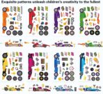 24 Sheets Car Stickers for Kids, Race Car Theme Waterproof Paper, DIY Race Car Stickers, Party Favors - Image 3