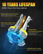 AILEO 2024 Upgraded H11 LED Bulbs,18000LM 60W 500% Ultra Brightness 6500K Cool White H8 H9 H11 LED Fog Light Bulb,Canbus Plug and Play,2Pcs - Image 5