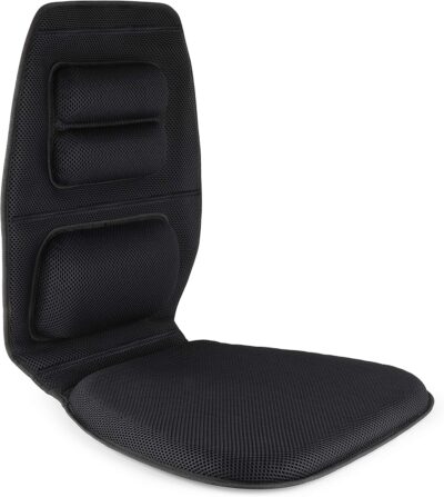 FOMI Premium Gel Cushion and Firm Back Support | Seat Cushion Pad and Upper Lower Thoracic and Lumbar Pillow for Car, Office Chair | Pressure Sore, Coccyx Pain Relief | Posture Aid (Grid Gel) - Image 2