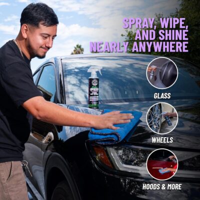 Chemical Guys HydroSpeed Ceramic Quick Detailer Spray - SiO2 Shine Car Detailer Spray for Cars, Trucks, SUVs, Motorcycles and RVs, Boosts Gloss, Hydrophobic Protection and Slickness, 16 oz - Image 7