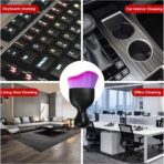 Ziciner Car Detailing Brush, Curved Soft Bristles Auto Removal Dust Collectors, Universal Vehicle Dashboard, Air Conditioner Vents etc Interior Cleaning Tool Accessories (Double Purple) - Image 5