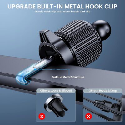 Phone Mount for Car Holders Cell Phon Holder Hands Free Phone Stand for Car Vent Automobile Mount Fit iPhone Android Smartphoe Universal Camera Mount Stabilizers - Image 4