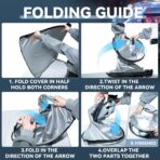 Windshield Sun Shade for Toyota Camry 2025 2026 LE XLE Hybrid SE XSE - 4 Layers Car Sunshades for Front Windows Shade Cover Custom Fit Camry Sun Visor 250T Retractable Blocks Shade UV Rays Accessories - Image 6