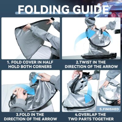 Windshield Sun Shade for Toyota Camry 2025 2026 LE XLE Hybrid SE XSE - 4 Layers Car Sunshades for Front Windows Shade Cover Custom Fit Camry Sun Visor 250T Retractable Blocks Shade UV Rays Accessories - Image 6