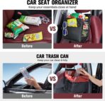 LXUNYI Car Organizer Back Seat, Waterproof Pu Leather Car Seat Storage Bag Foldable Universal Hanging Seatback Organizer for Kids & Adults Travel road Trip Essentials - Image 7
