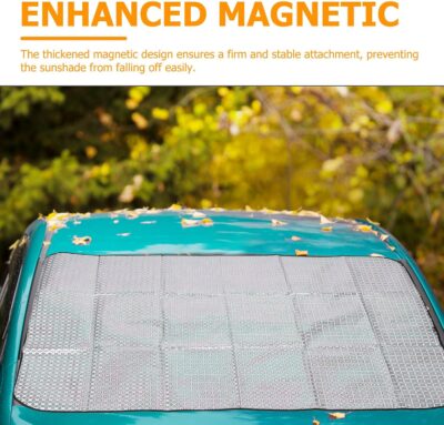 BETOOKY Magnetic Thickened Windshield Sunshade for Cars and Suvs, 160x120cm Front Window Sun Shield, Heat and UV Protection Automotive Interior Sunshade for Daytime Use - Image 9