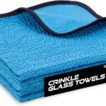 VIKING Glass Microfiber Cleaning Cloth for Car and Home, Glass Towels for Mirror, and Picture Frames, and Car Detailing Kit, 16 inch x 16 inch, Blue, 4 Pack