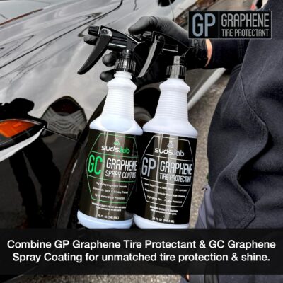 Suds Lab GP - Graphene Tire Protectant, Gloss Car Wheel Protectant, Dressing, and Coating for a Like-New Look, Black Satin Spray Tire Polish, 32 oz - Image 8