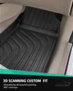 DiffCar® for Honda Accord Floor Mats 2008 2009 2010 2011 2012 (Gas Only), All-Weather TPE Car Accessories for 8th Accord Sedan (Not Fit Coupe), Interior Rubber Car Floor Mat & Trunk Liner, Black Rugs - Image 5