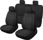 3D Air Mesh Car Seat Cover Full Sets Washable and Breathable Premium Cloth Automotive Vehicle Seat Covers for Cars Interior, Universal Fit for Most Cars, Sedan, Truck, SUV(Black)