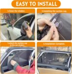 2026 New Upgrade Car Window Shades for Side Window 25"X15"(2 Pack),Car Window Shade for Baby Suction Cup,Sun Shade Side Window Can Blocks 99.98% UVR - Image 3