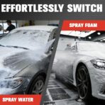 High-Pressure Washer Foam Cannon Accessory, Features a Dual-Connector Design, Includes a 1-Liter Capacity Bottle, 5 nozzles, and an Extension Rod. The Spray Bottle Capacity is 1 Liter/0.26 gallons - Image 4