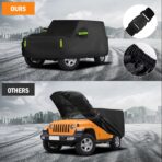 Waterproof Car Cover for Jeep Wrangler 2 Door 1987-2025 JK JL CJ YJ TJ Outdoor Sun Rain Snow Hail Protection with Driver Door Zipper - Image 6