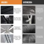 Waterproof Car Cover for Jeep Wrangler 2 Door 1987-2025 JK JL CJ YJ TJ Outdoor Sun Rain Snow Hail Protection with Driver Door Zipper - Image 3