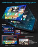 IK9 9" Wireless CarPlay & Android Auto Screen, Portable Car Stereo with 4K Dash Cam & 1080p Rear Camera, CarPlay with Backup Camera, Touch Screen GPS Display, Mirror Link, Apple Car Play Screen - Image 6