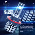 H13 9008 Bulbs, 600% Brightness 6500K Xenon White Extremely Super Bright Plug & Play 9008 H13 Fog Light with Cooling Fan (Pack of 2) - Image 7