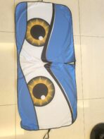 Car Windshield Sun Shade, Funny Car Eyes Sun Visor, Wear-Resistant Black Tape, Foldable 59‘’x27.5‘’/63''x31.5'' - Image 7