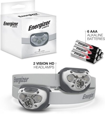 Energizer LED Headlamp PRO (2-Pack), IPX4 Water Resistant Headlamps, High-Performance Head Light for Outdoors, Camping, Running, Storm, Survival LED Light for Emergencies (Batteries Included) - Image 7