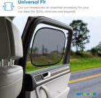 Enovoe Car Window Shades for Baby (4 Pack) - 21"x14" - Sun Shade Blocker, Cling - Glare Shield and UV Rays Protection for Your Child - Side Windows Screens for SUV- Mesh Window Shades for Car Baby - Image 6