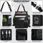 Car Front Seat Organizer Backseat Organizer with Dedicated Tablet Laptop Storage Adjustable Shoulder Strap Cup Holder Truck Seat Storage Universal Fits for Most of Car - Image 3