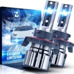 H13 9008 Bulbs, 600% Brightness 6500K Xenon White Extremely Super Bright Plug & Play 9008 H13 Fog Light with Cooling Fan (Pack of 2)