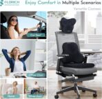 FLORICH Car Seat Cushion and Lumbar Support Pillow for Office Chair Car, Neck Headrest Pillow, Ergonomic Memory Foam, Pressure-Relieving Back Support for Car, Office Chair & Wheelchair – Black - Image 6
