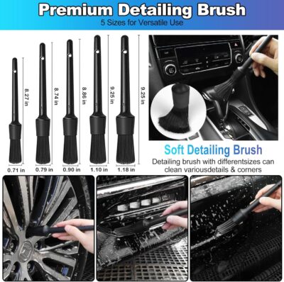 NIKCOSMK Car Cleaning Kit, Car Detailing Kit with Car Vacuum 8000PA High Suction, Car Interior Cleaning Supplies with Detailing Brushes, Windshield Cleaner Tool, Car Accessories for Men & Women - Image 4